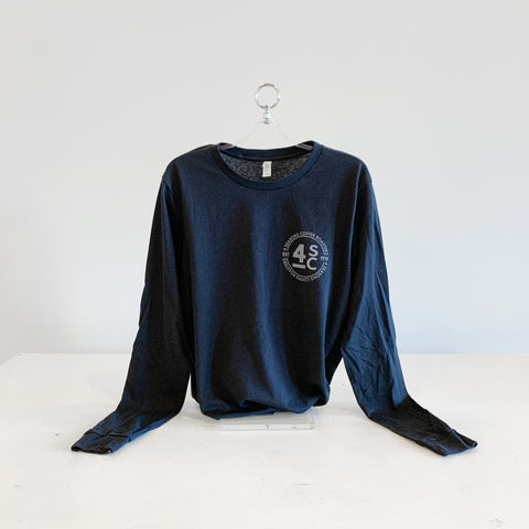 Pictured is our black long sleeve logo shirt. On the front is our new 4 Seasons Coffee circle logo on the top left corner. On the back is our new Washington state 4 Seasons Coffee Roasters logo. 90% Cotton 10% Polyester. Support your local specialty coffee roasters since 1976!